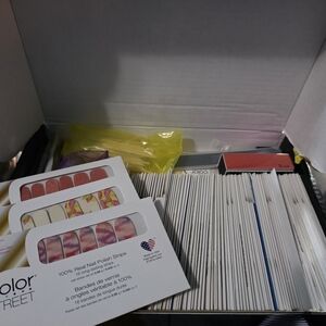 Color Street Nail Polish Strips - Pink and Yellow Designs